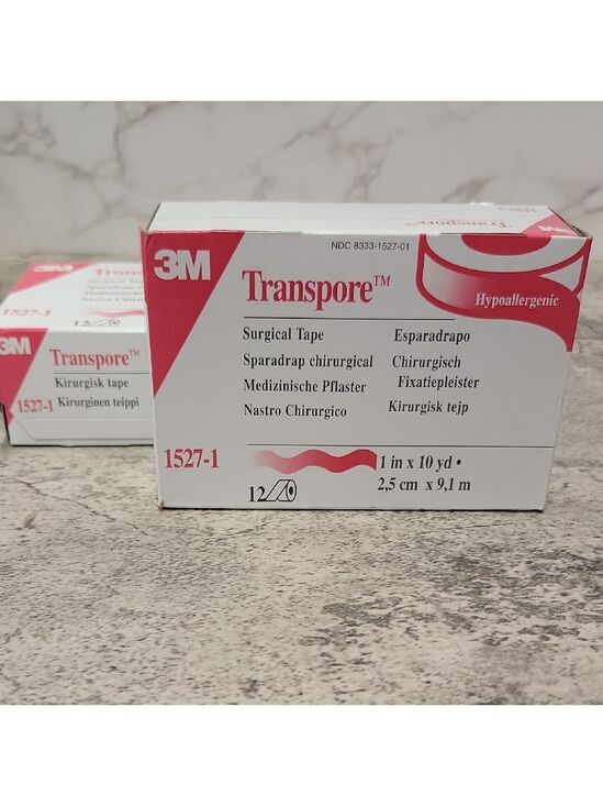 3M Other - 3M Transpore Surgical Tape by the Box, 2 boxes, 1" (2Box of 24 Rolls total)